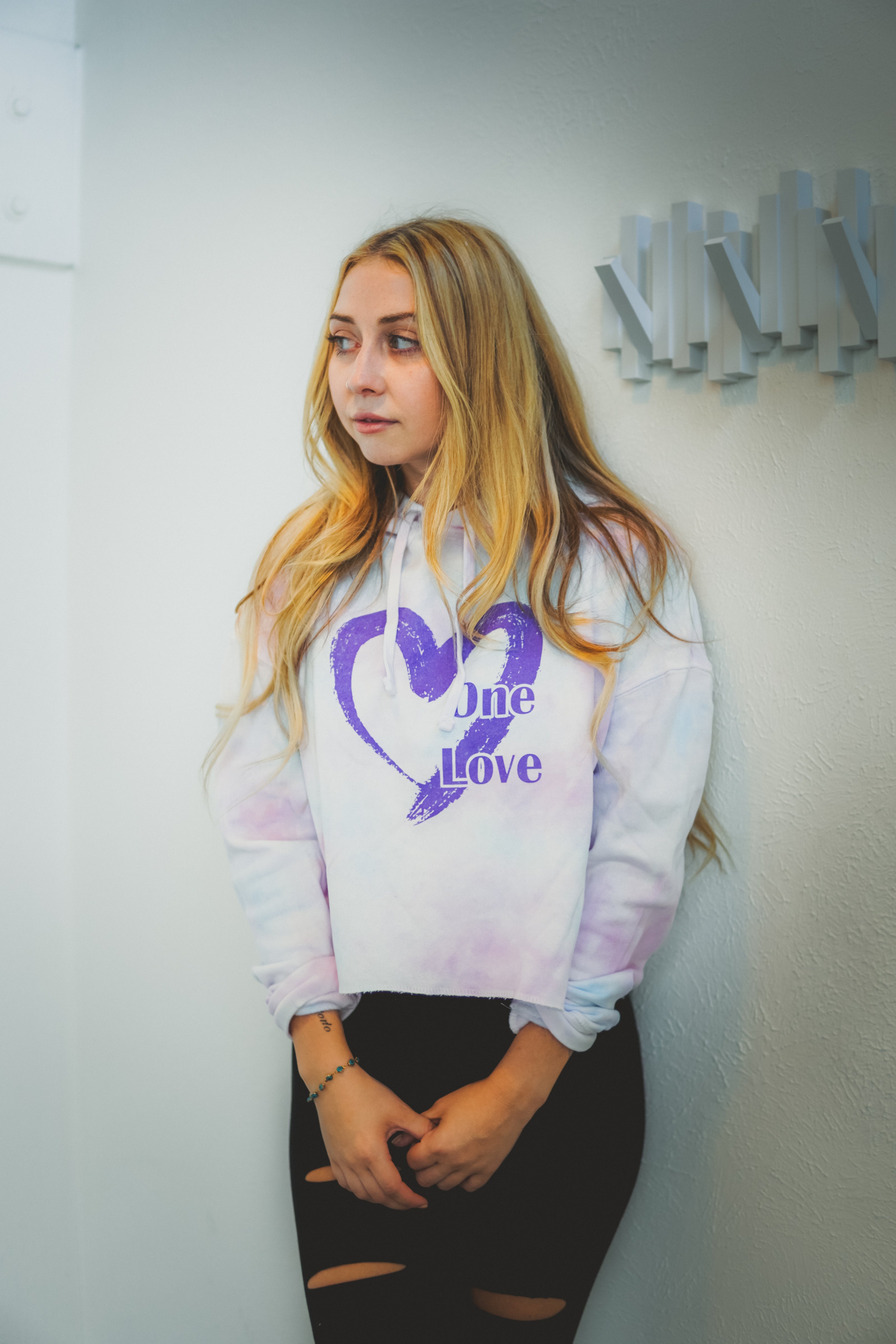 One Love Crop Hoodie