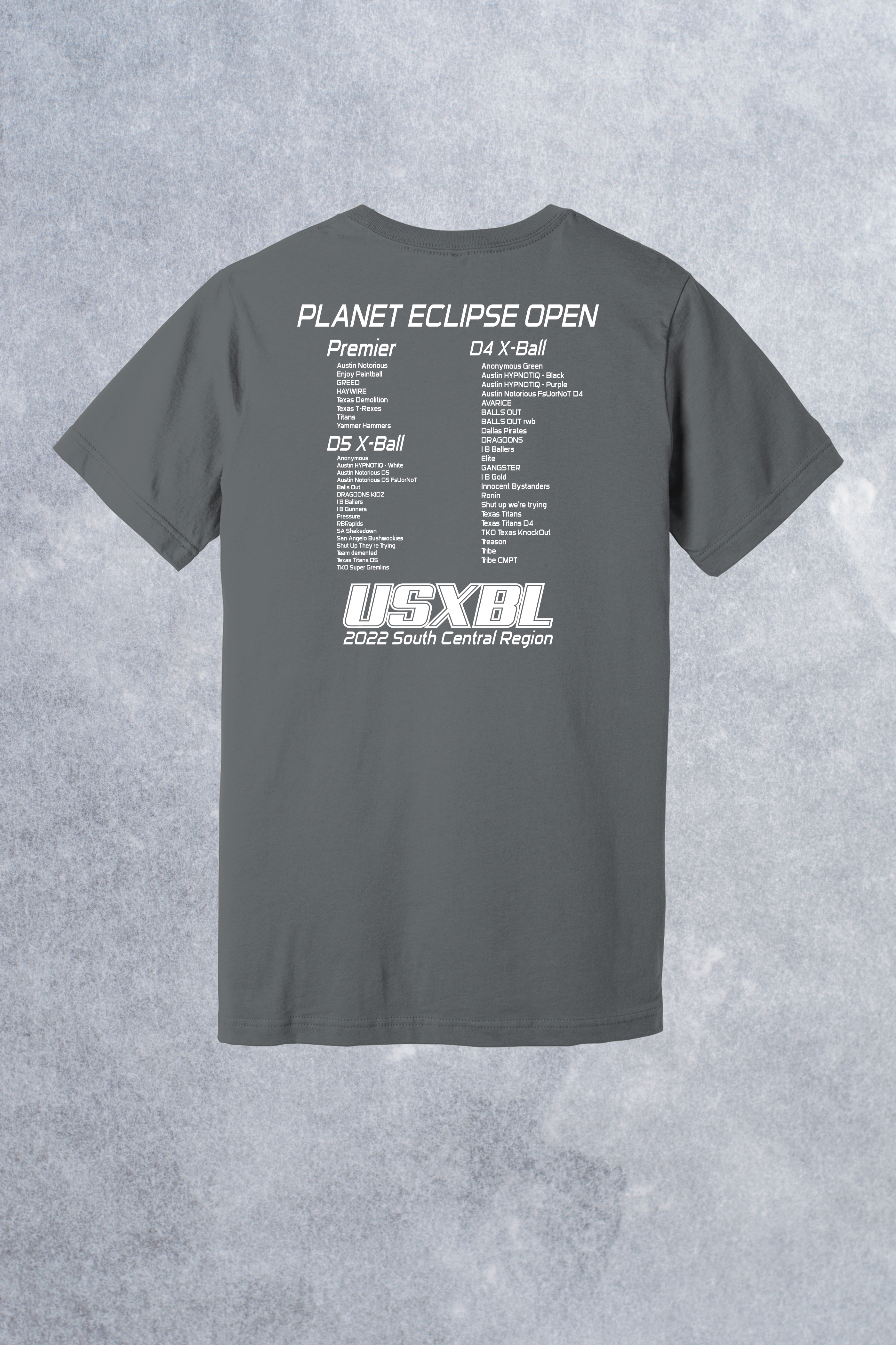 USXBL 2022 SCR Planet Eclipse Open Event Shirt